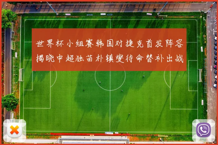世界杯小组赛韩国对捷克首发阵容揭晓中超独苗朴镇燮待命替补出战